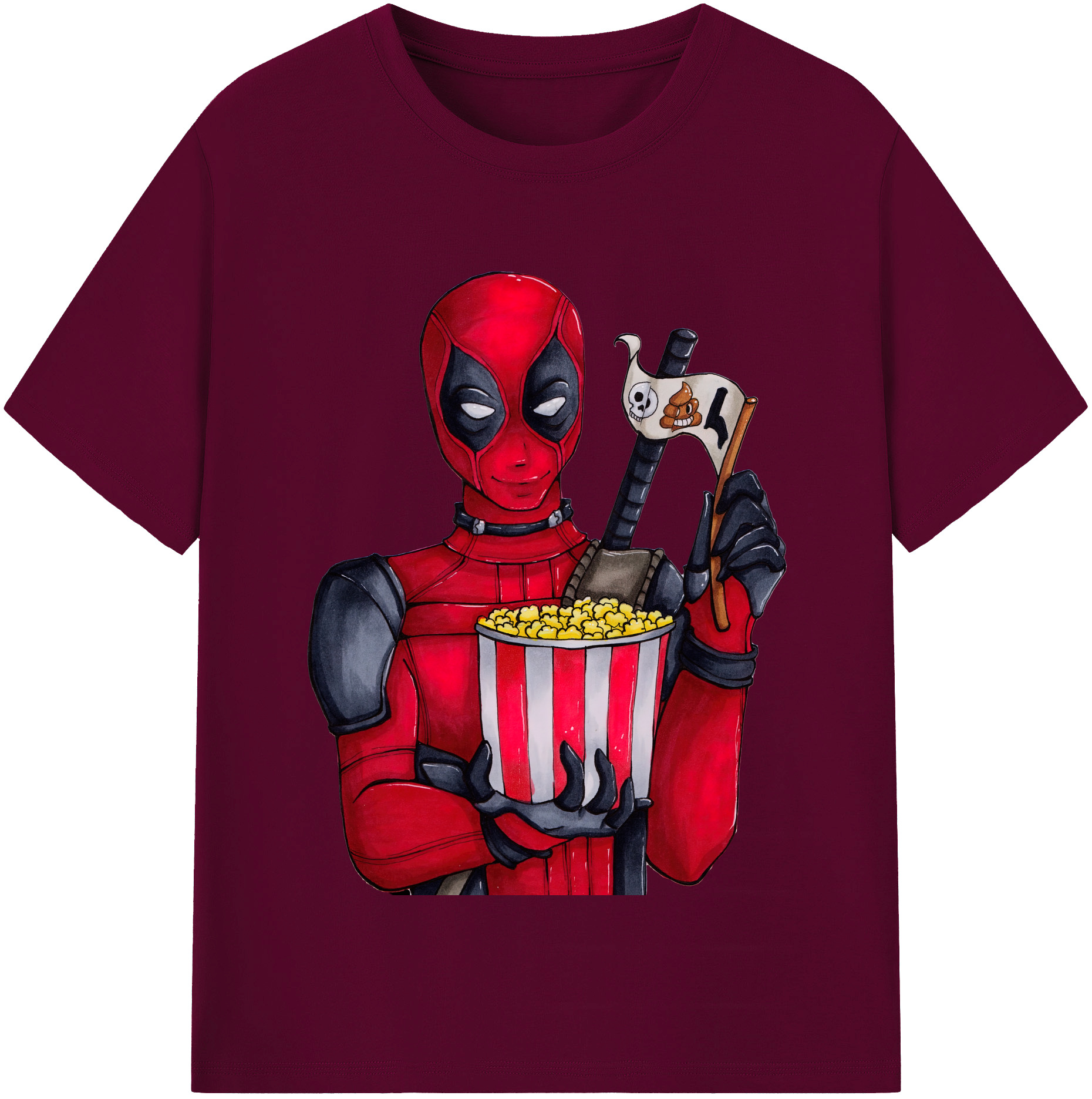 （画像用） Deadpool デッドプール レディースカジュアルプリントTシャツ（綿100％）